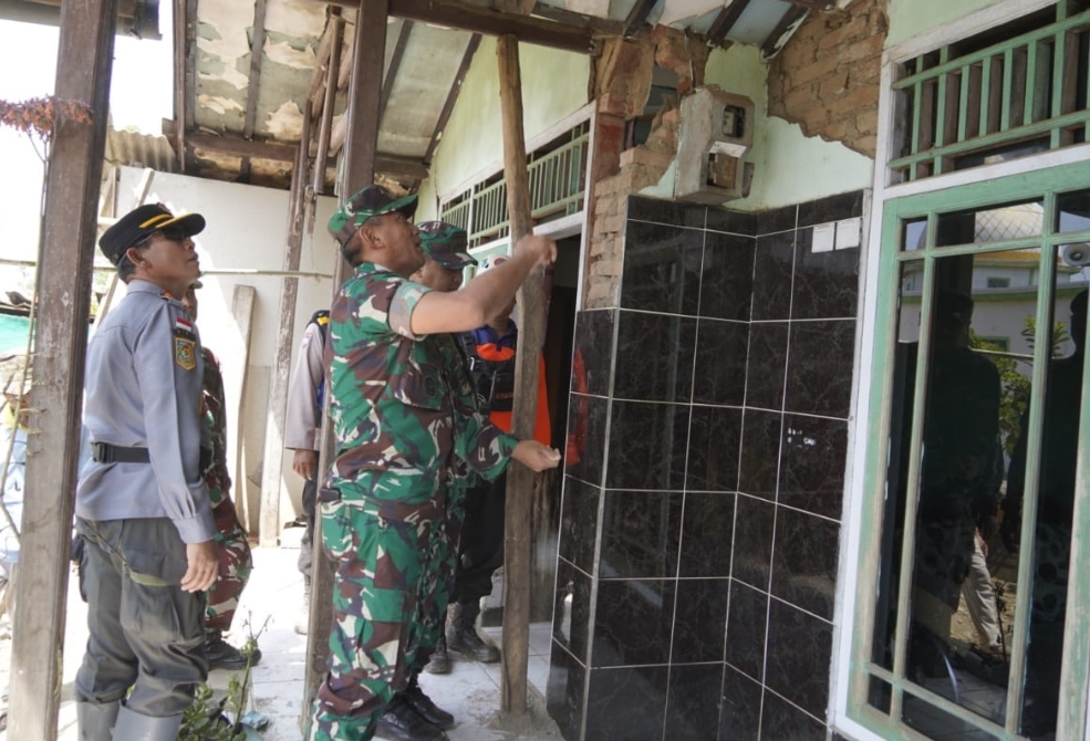 *Danrem 062/Tn Tinjau Lokasi Terdampak Gempa "Sesar Garsela" Berkekuatan 5.0 Magnitudo*