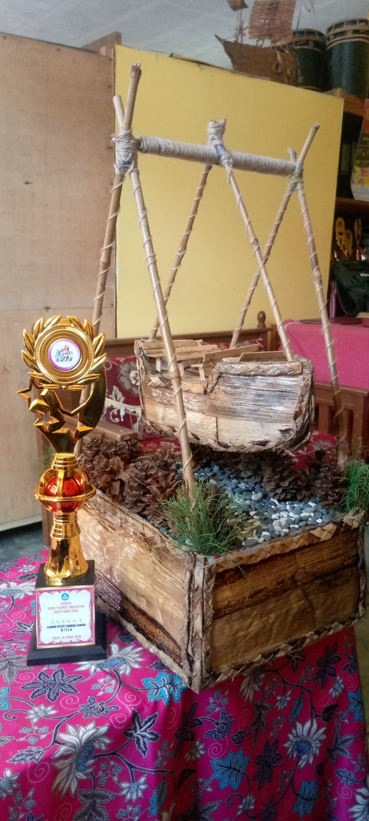 Sabet Juara Tingkat Kecamatan,Kriya Karya SDN 3 Lembang Siap Wakili Leles Maju Tingkat Kabupaten